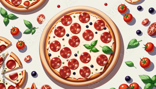 Pizza themed presentation background