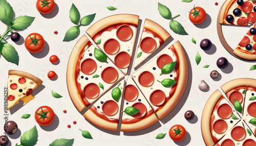 Pizza themed presentation background