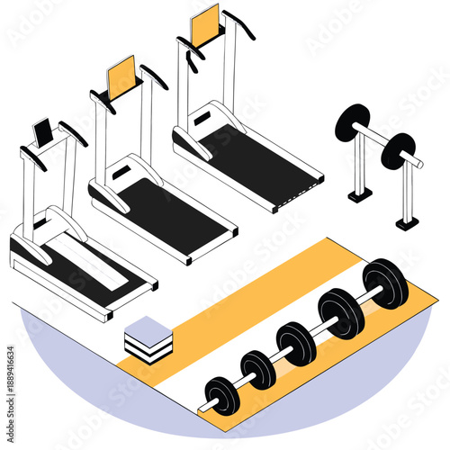 isometric-gym-interior-isolated-on-pure-white-back.eps