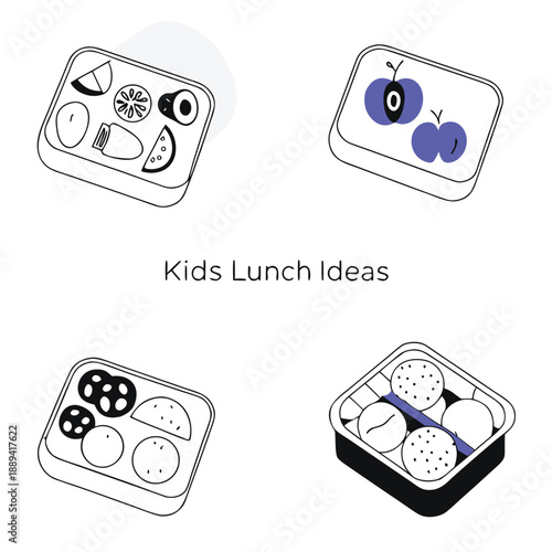 kids-lunchbox-ideas-isolated-on-pure-white-backgro.eps