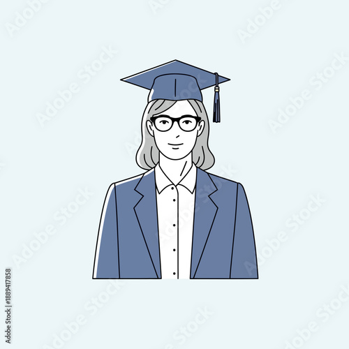 Graduation Cap and Gown Portrait