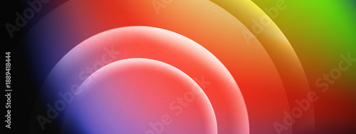 Aesthetic background showing multi colored concentric circular waves with a soft glowing light texture and gradient
