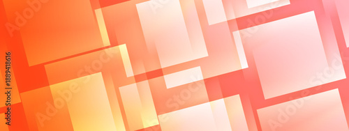 Vibrant composition of translucent orange and yellow squares layering to create a modern architectural light effect