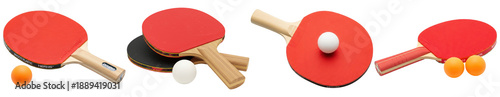 detailed photograph featuring ping pong paddles and balls, capturing the essence of table tennis sports and recreation.