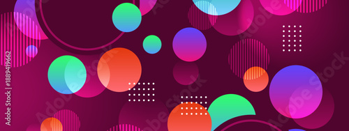 Rich burgundy and pink composition with glowing spheres and textured dot patterns for a luxury feel