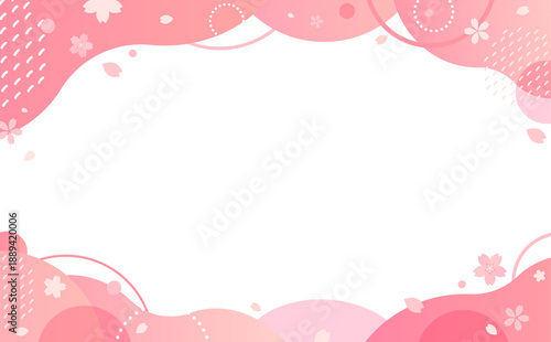 桜のポップなフレーム_背景なし_2_横