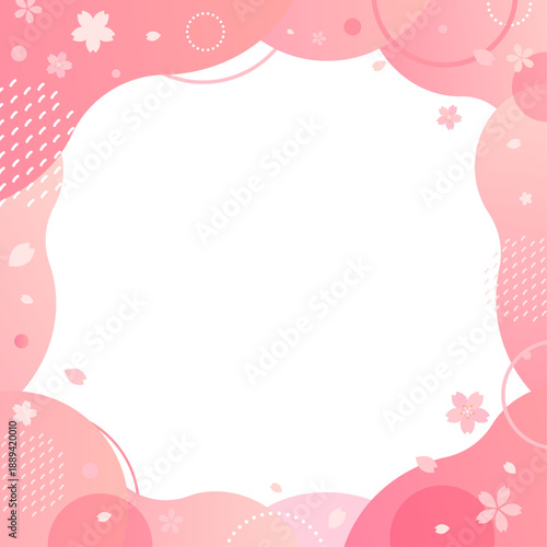 桜のポップなフレーム_背景なし_1_正方形