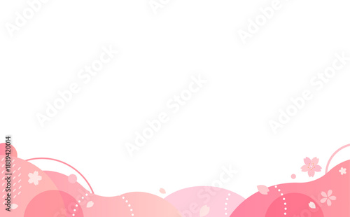 桜のポップなフレーム_背景なし_4_横