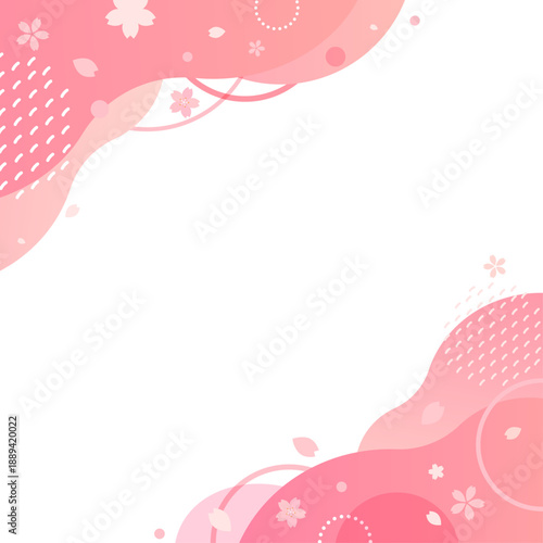 桜のポップなフレーム_背景なし_3_正方形