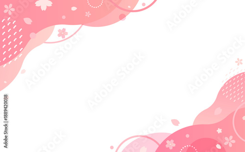 桜のポップなフレーム_背景なし_3_横