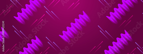 Vibrant magenta and pink abstract wavy patterns with geometric diagonal elements for trendy visual projects