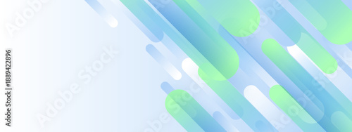 Minimalist professional background with soft blue and green diagonal rounded stripes for business presentation or clean website UI