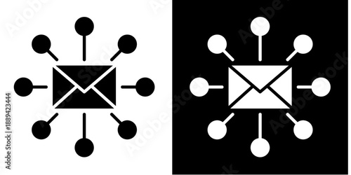 Distribution   Icon Set White Style Collection