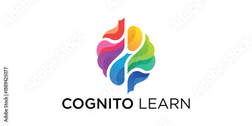 brain, creative mind, colourfull,  learning and design icons, logos.