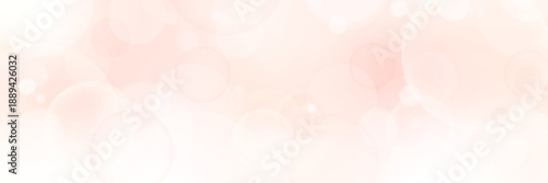 やさしいピンクの光ボケ背景｜淡色・玉ボケのグラデーションの抽象デザイン 横長
