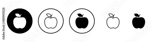 Apple icon vector. Apple sign and symbols for web design.