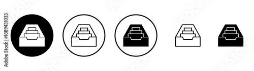 Archive folders icon vector. Document vector icon. Archive storage icon.