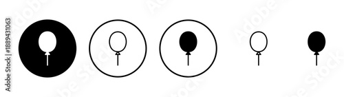 Balloon icon vector. Party balloon sign and symbol