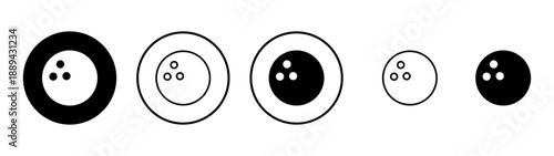 Bowling icon vector. bowling ball and pin sign and symbol.