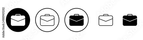 Briefcase icon vector. suitcase sign and symbol. luggage symbol.