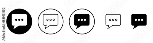 Chat icon vector. speech bubble sign and symbol. comment icon. message