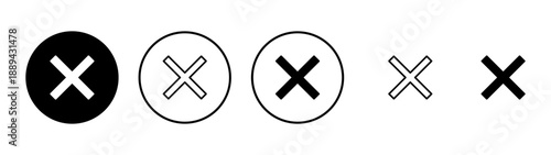 Close icon vector. Delete sign and symbol. cross sign