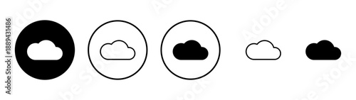 Cloud icon vector. cloud sign and symbol