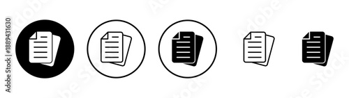 Document icon vector. Paper sign and symbol. File Icon