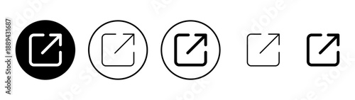 External link icon vector. link sign and symbol. hyperlink symbol