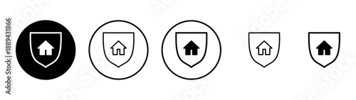 house insurance icon vector. house protection sign and symbol