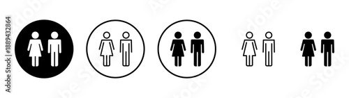 Man and woman icon vector. male and female sign and symbol. Girls and boys