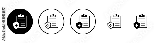 Medical insurance icon vector. health insurance sign and symbol