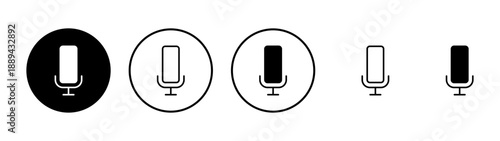 Microphone icon vector. karaoke sign and symbol