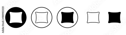 Pillow icon vector. Pillow sign and symbol. Comfortable fluffy pillow