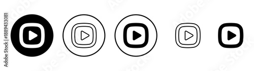 Play icon vector. Play button sign and symbol