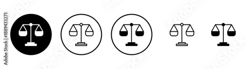 Scales icon vector. Law scale icon. Justice sign and symbol