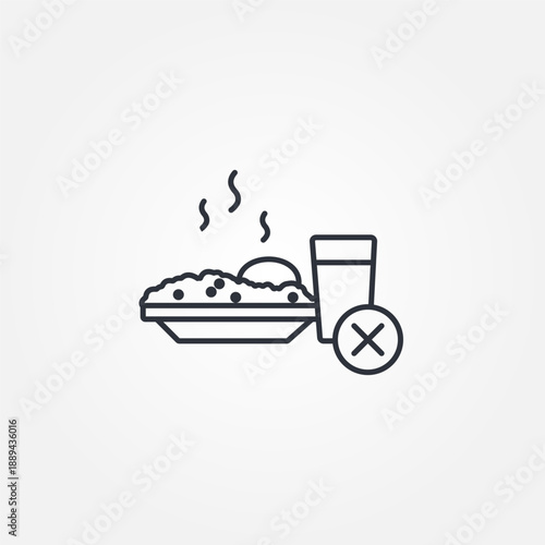 Icon of eating suhoor or dinner to prepare for fasting
