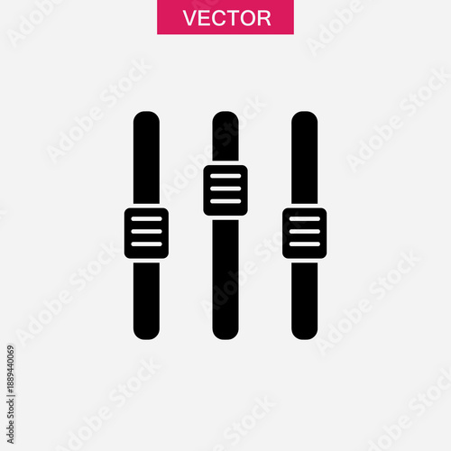 Music Adjustment Icon Vector, Music Equalizer Adjustment Icon Vector..eps