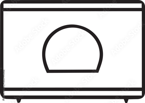 Kitchen oven appliance icon, modern cooking and baking oven for preparing meals, household kitchen equipment with temperature controls and oven door, flat vector illustration
