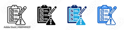 risk assessment icon set multiple style collection
