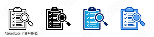 audit icon set multiple style collection