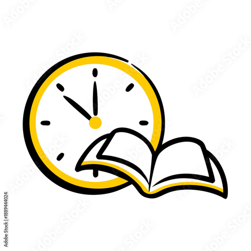 Time for Knowledge: A conceptual illustration that merges the essence of time with the pursuit of knowledge