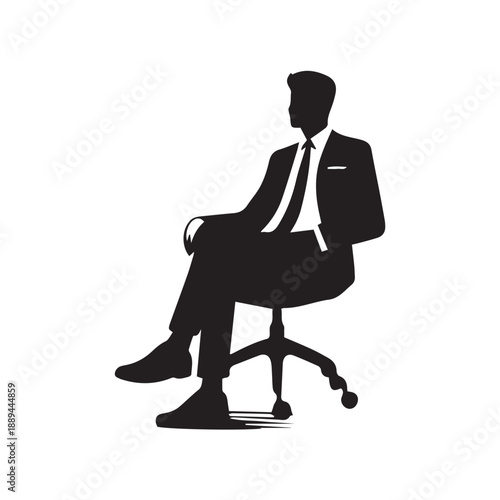 businessman sitting on chair
