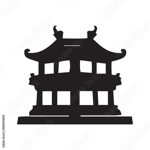 japanese temple silhouette