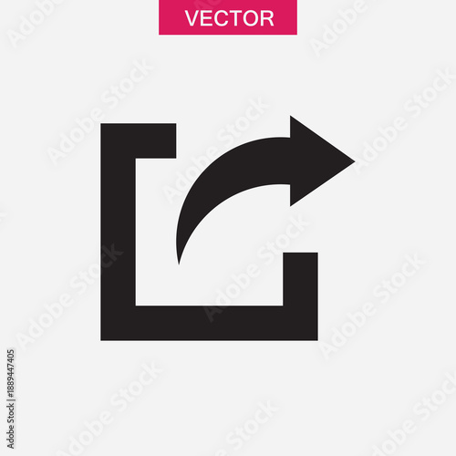 Free Download Share Arrow Symbol Vector Illustration, Social Share Icon Vector ? Minimal Design..eps - GFXLoad