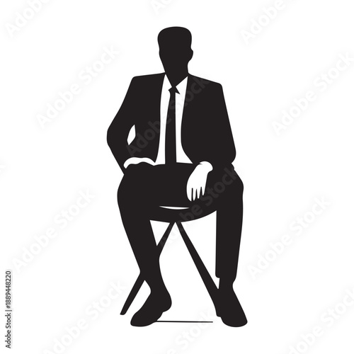 businessman sitting on chair