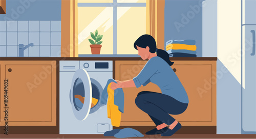 A vibrant illustration of a joyful woman skillfully capturing precious moments with her camera, embracing the art of photography and visual storytelling