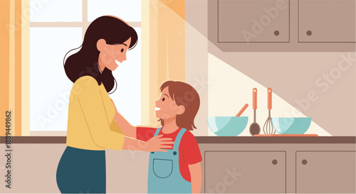 A vibrant illustration of a joyful woman skillfully capturing precious moments with her camera, embracing the art of photography and visual storytelling