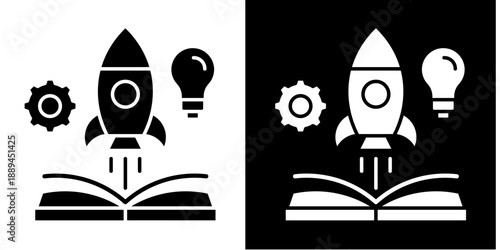 Imagination Icon Set White Glyph Style Collection