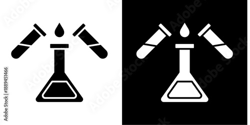 Experiment Icon Set White Glyph Style Collection